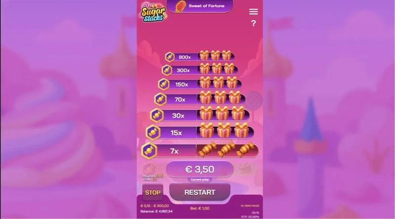 Sugar Stacks – didelis laimėjimas po pinigų išėmimo viršutiniame bokšto lygyje